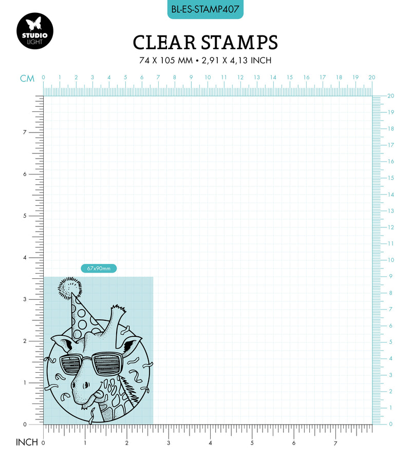 BL Clear Stamp Party Giraffe Essentials 90x67x3mm 1 PC nr.407-2