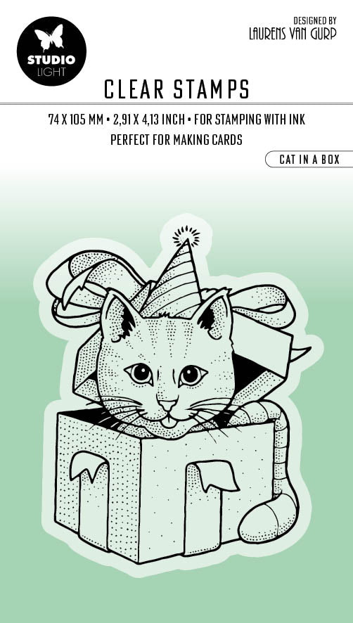 BL Clear Stamp Cat In A Box Essentials 82x64x3mm 1 PC nr.408-1