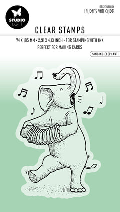 BL Clear Stamp Singing Elephant Essentials 90x60x3mm 1 PC nr.409-1