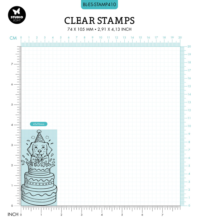 BL Clear Stamp Birthday Dog Essentials 96x45x3mm 1 PC nr.410-2