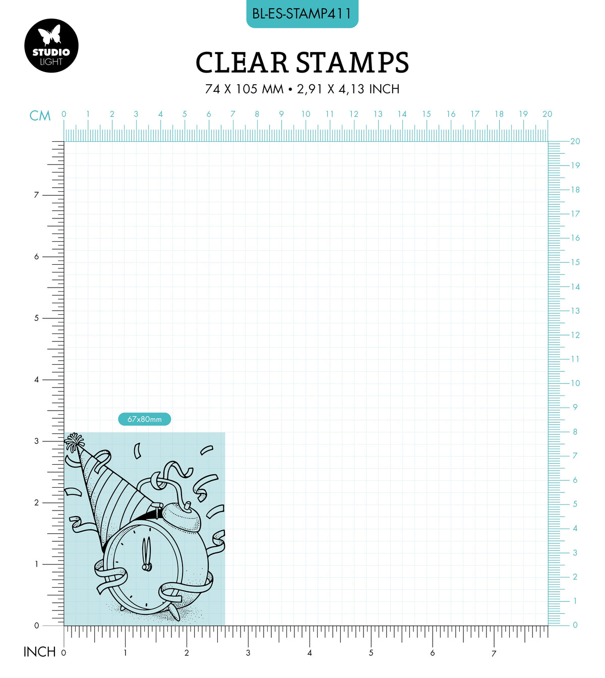 BL Clear Stamp Party Time Essentials 80x67x3mm 1 PC nr.411-2