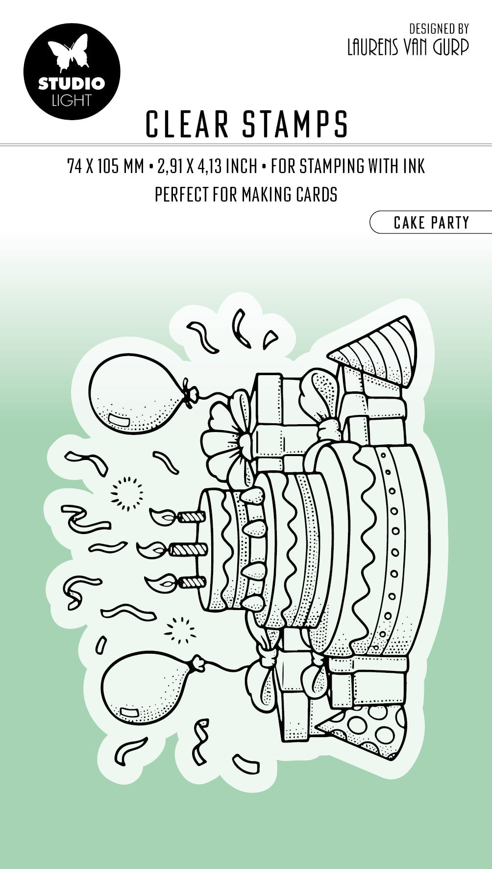 BL Clear Stamp Cake Party Essentials 80x64x3mm 1 PC nr.412-1