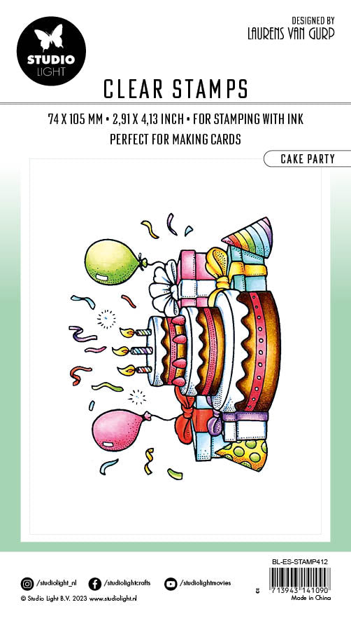 BL Clear Stamp Cake Party Essentials 80x64x3mm 1 PC nr.412-4
