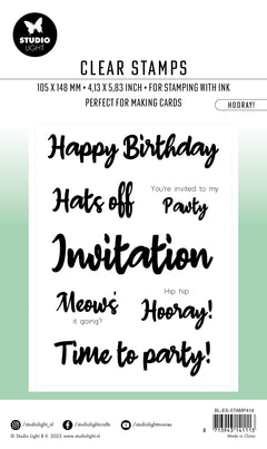 BL Clear Stamp Hooray! Essentials 132x94x3mm 7 PC nr.414-6