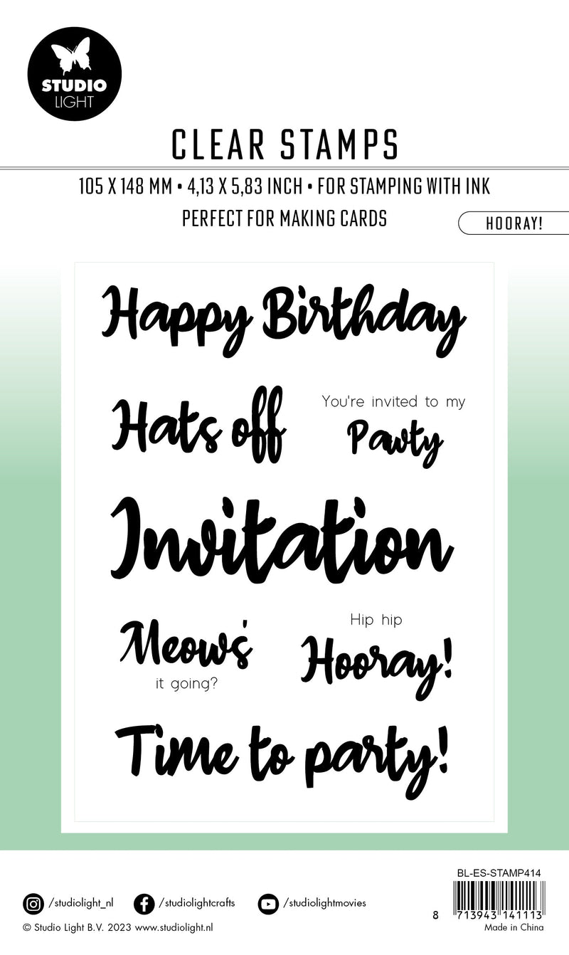 BL Clear Stamp Hooray! Essentials 132x94x3mm 7 PC nr.414-6