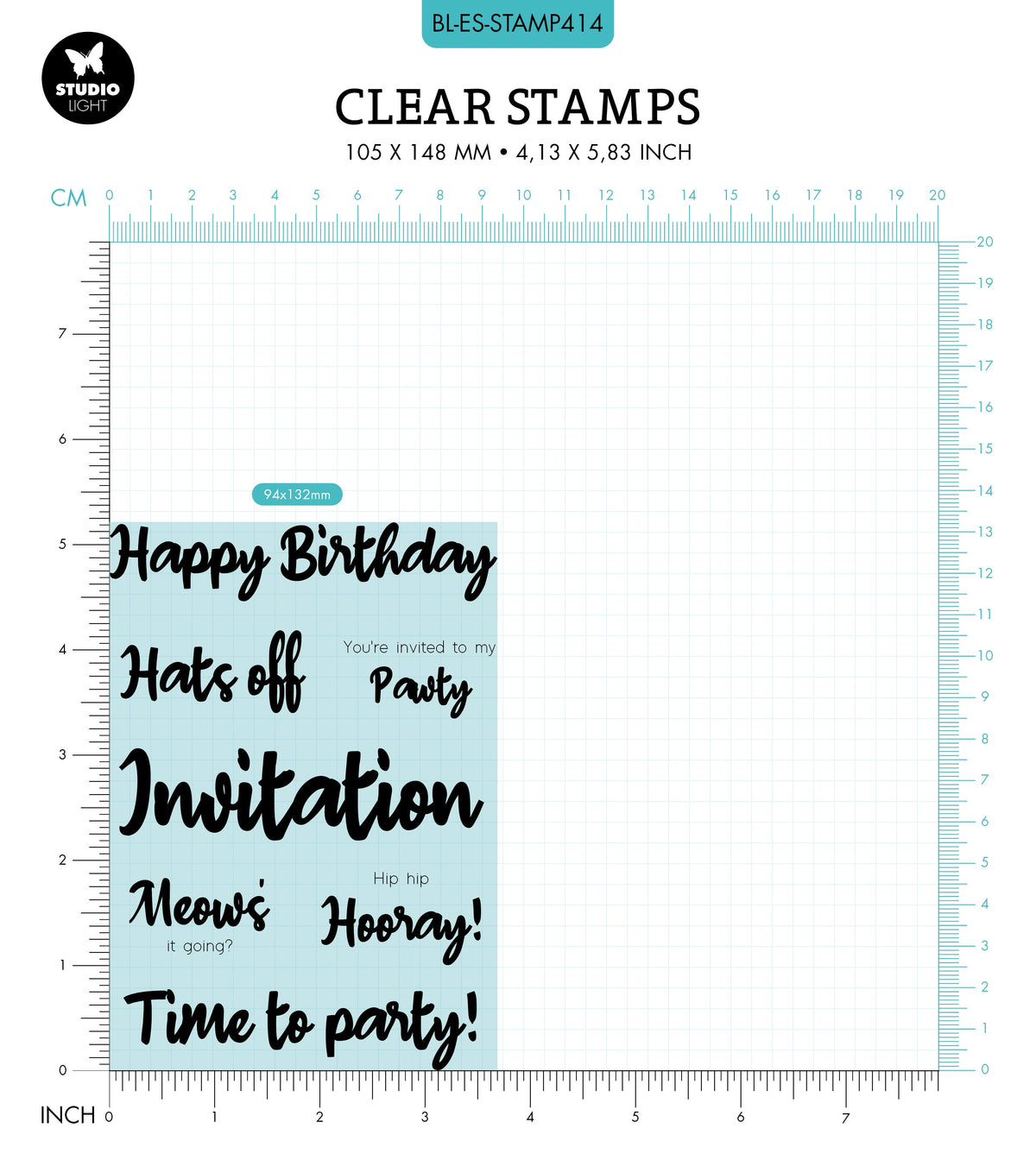 BL Clear Stamp Hooray! Essentials 132x94x3mm 7 PC nr.414-2