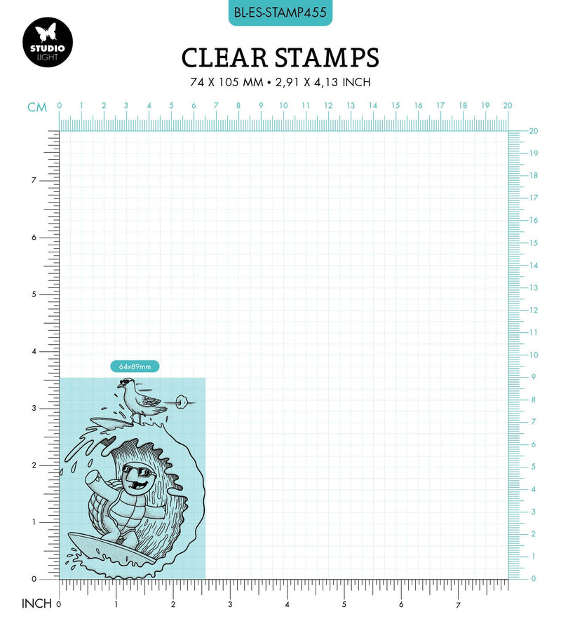 BL Clear Stamp Surf Dude By Laurens 89x64x3mm 1 PC nr.455-2