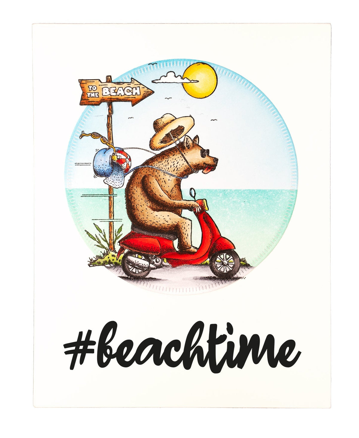 BL Clear Stamp To The Beach By Laurens 80x64x3mm 1 PC nr.456-3