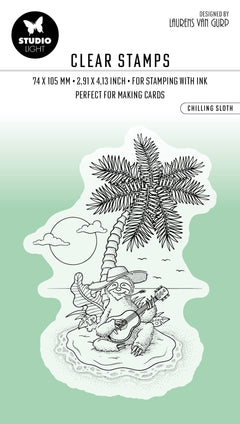 BL Clear Stamp Chilling Sloth By Laurens 91x63x3mm 1 PC nr.459-1