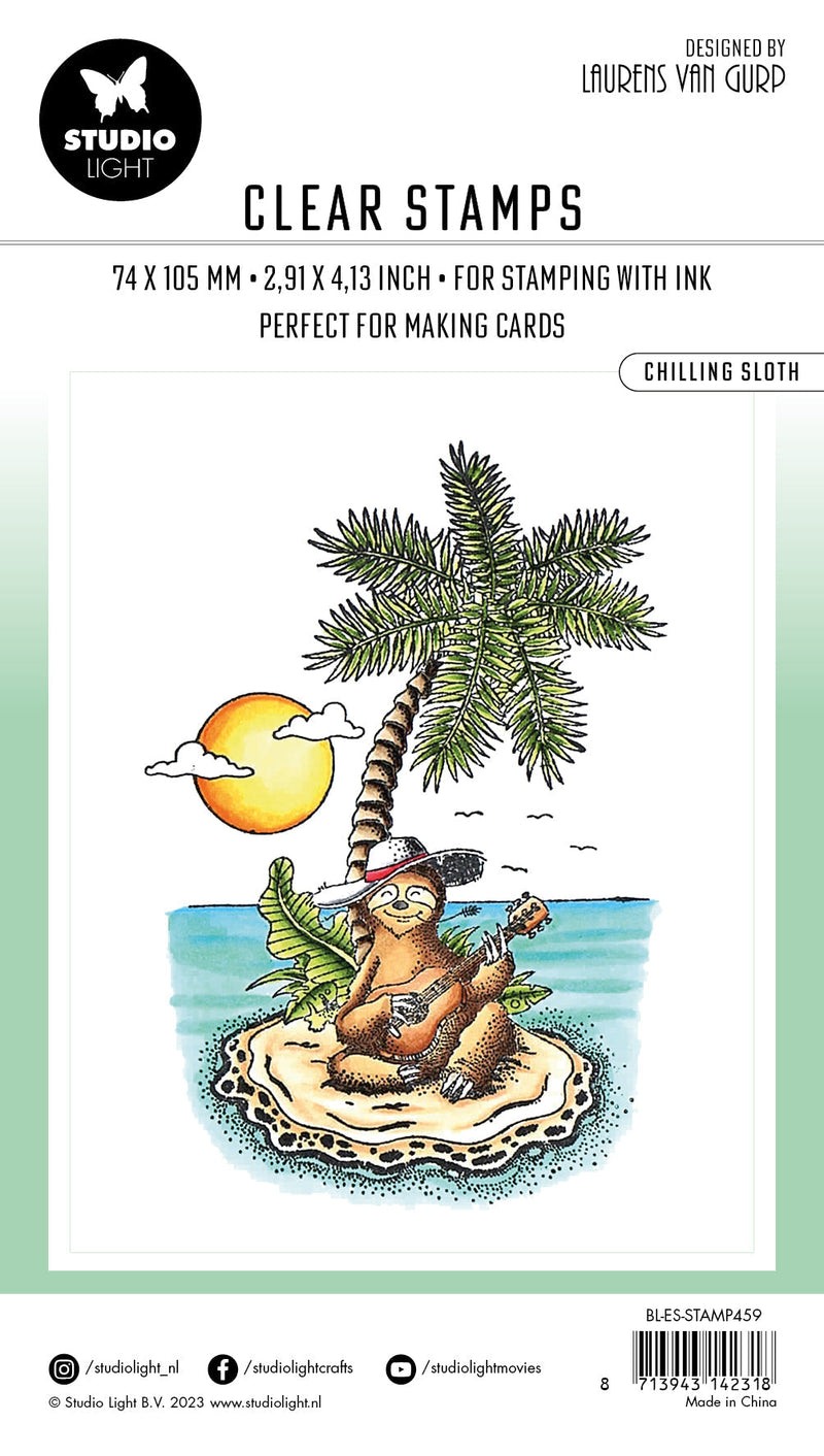 BL Clear Stamp Chilling Sloth By Laurens 91x63x3mm 1 PC nr.459-4