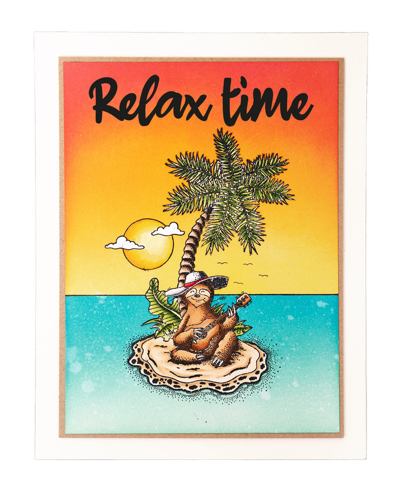 BL Clear Stamp Chilling Sloth By Laurens 91x63x3mm 1 PC nr.459-3