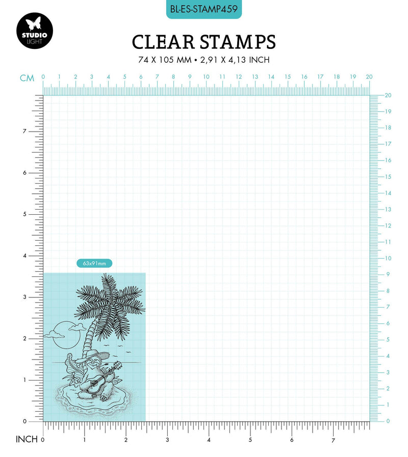 BL Clear Stamp Chilling Sloth By Laurens 91x63x3mm 1 PC nr.459-2