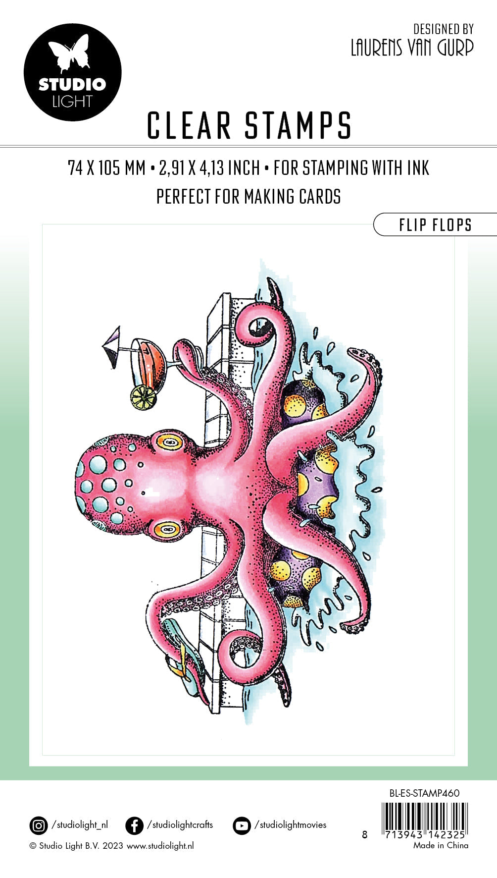 BL Clear Stamp Flip Flops By Laurens 63x89x3mm 1 PC nr.460-4
