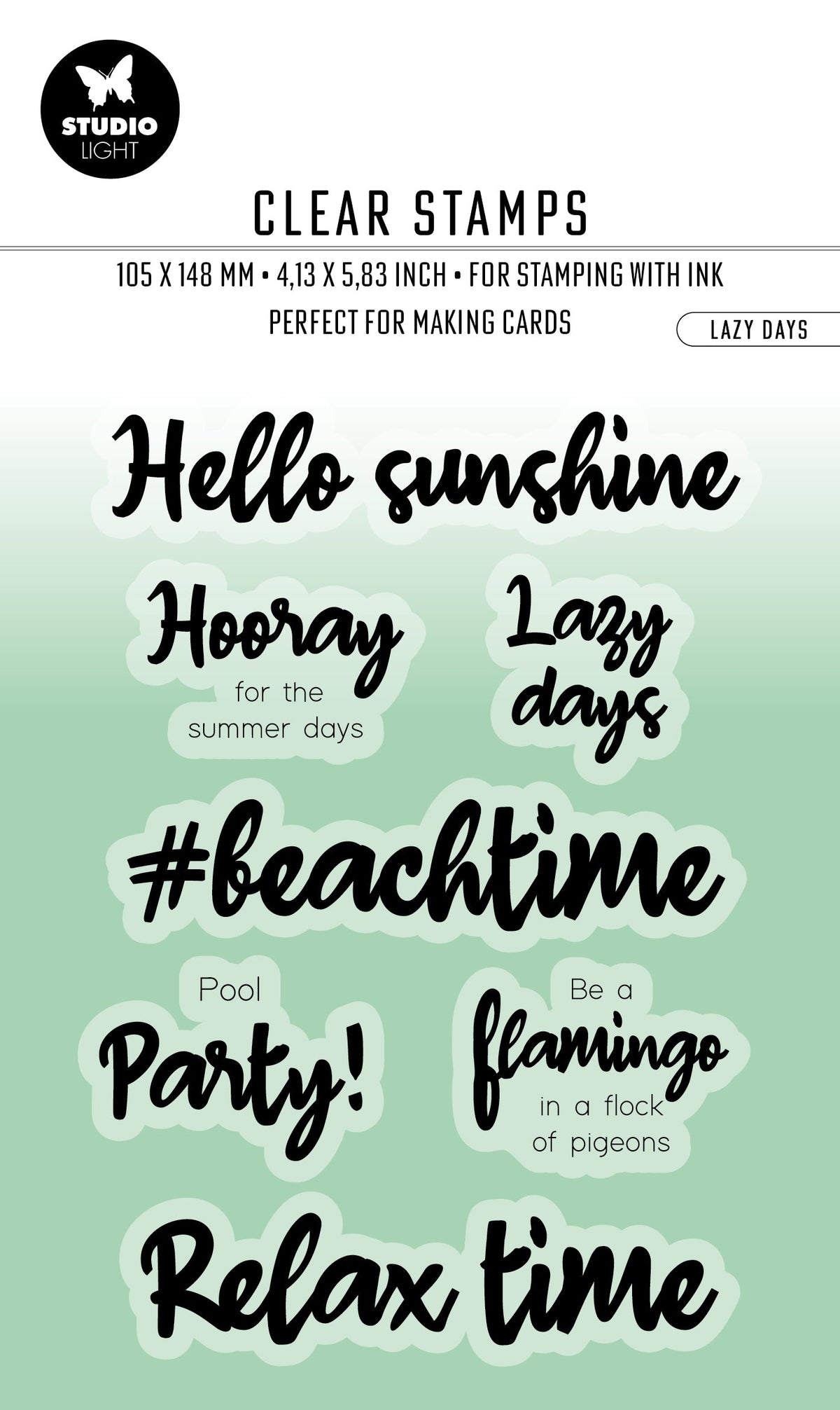 BL Clear Stamp Lazy Days By Laurens 131x90x3mm 7 PC nr.462-1