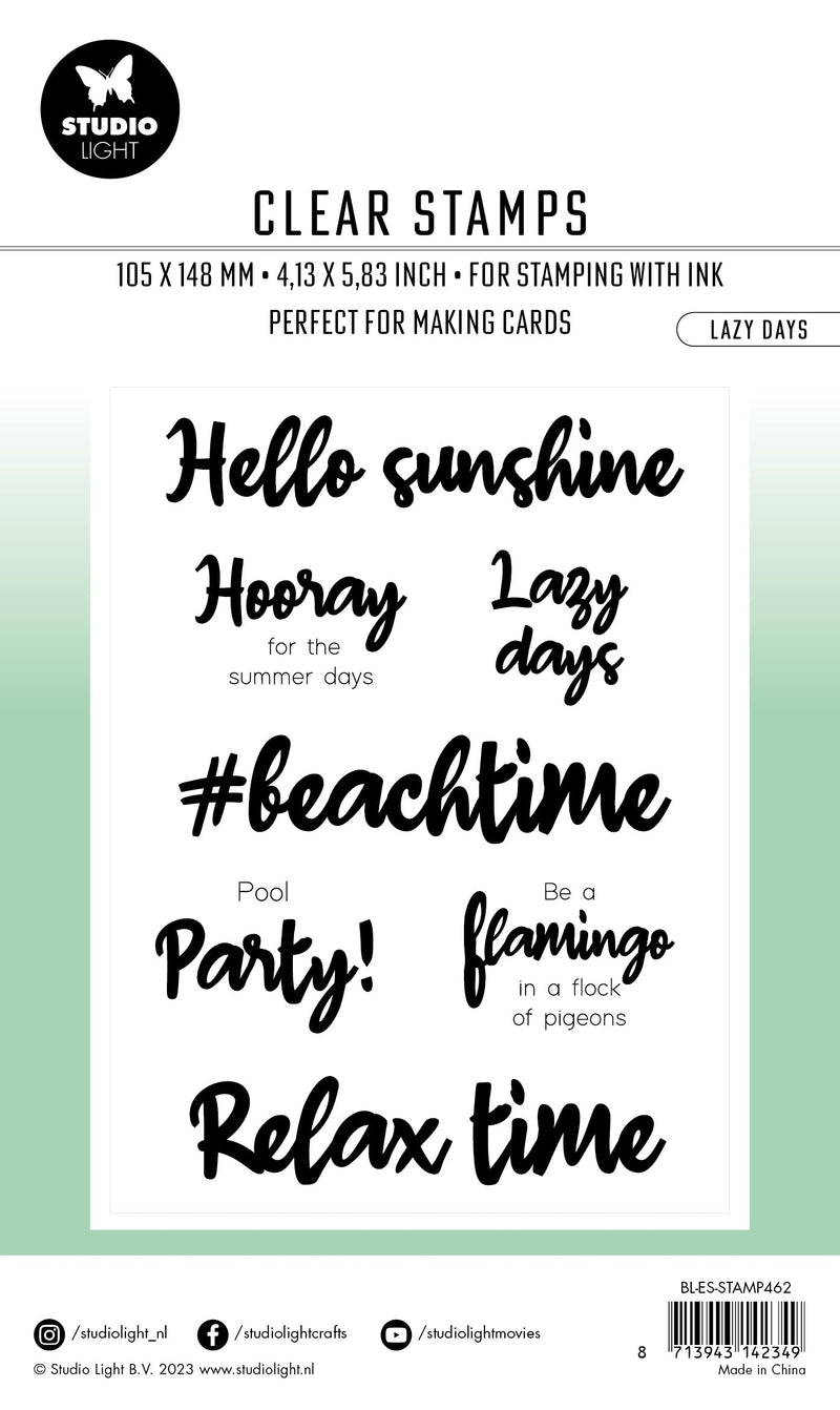 BL Clear Stamp Lazy Days By Laurens 131x90x3mm 7 PC nr.462-6