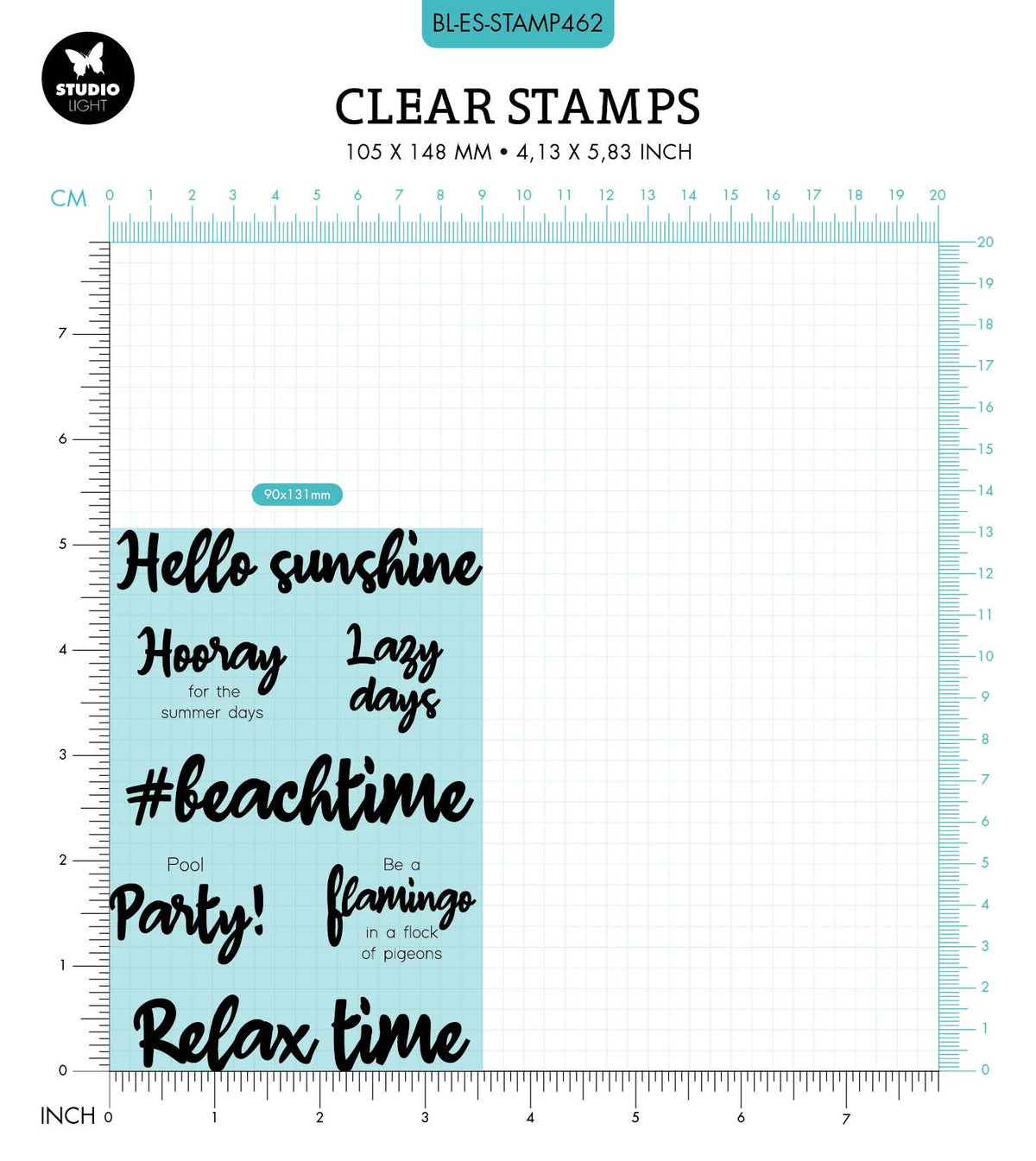 BL Clear Stamp Lazy Days By Laurens 131x90x3mm 7 PC nr.462-2