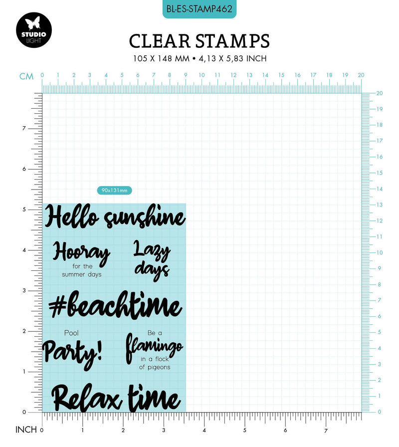 BL Clear Stamp Lazy Days By Laurens 131x90x3mm 7 PC nr.462-2