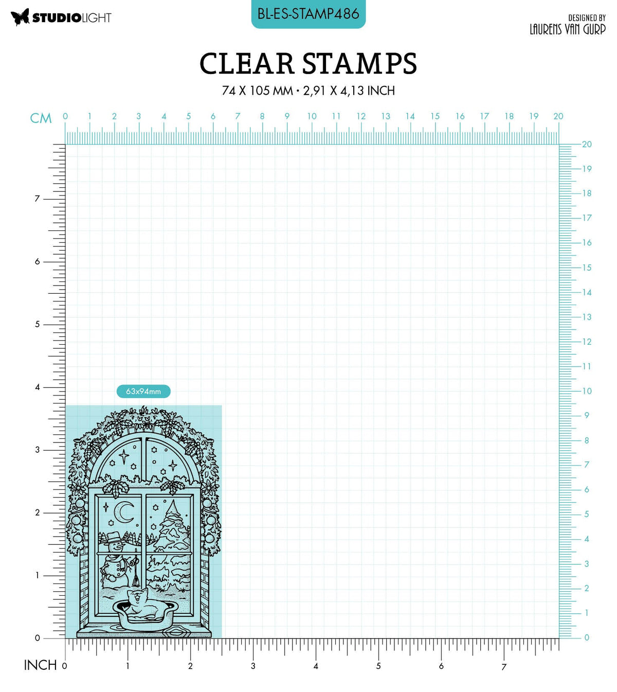 BL Clear Stamp Snowy Day By Laurens 89x64x3mm 1 PC nr.486-2