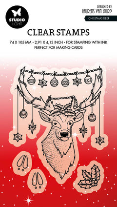 BL Clear Stamp Christmas Deer By Laurens 89x64x3mm 4 PC nr.487-1