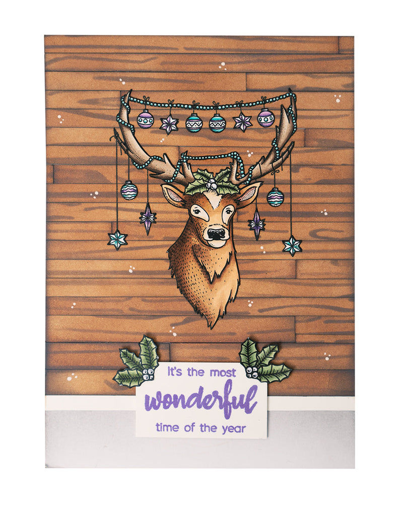 BL Clear Stamp Christmas Deer By Laurens 89x64x3mm 4 PC nr.487-3