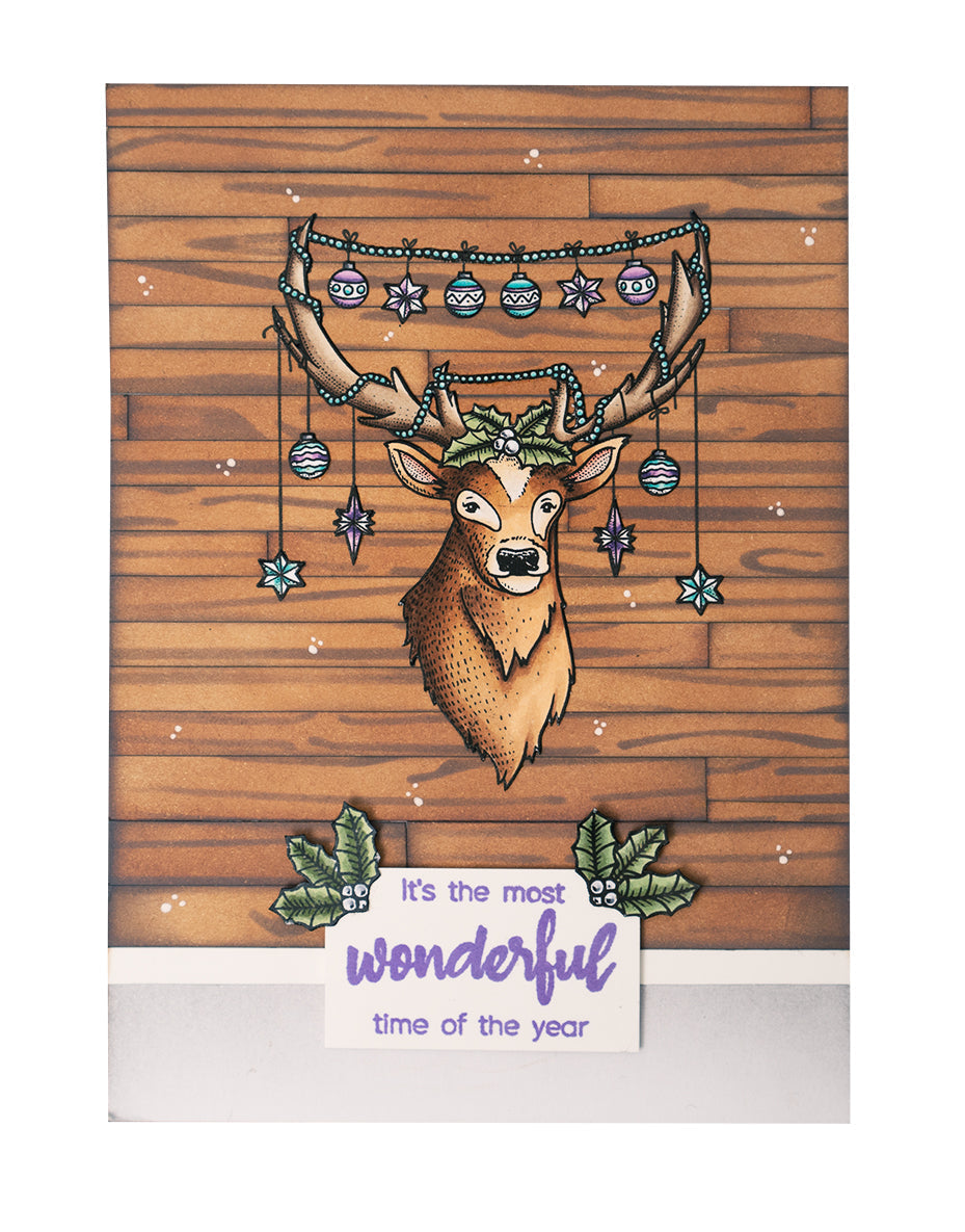 BL Clear Stamp Christmas Deer By Laurens 89x64x3mm 4 PC nr.487-3