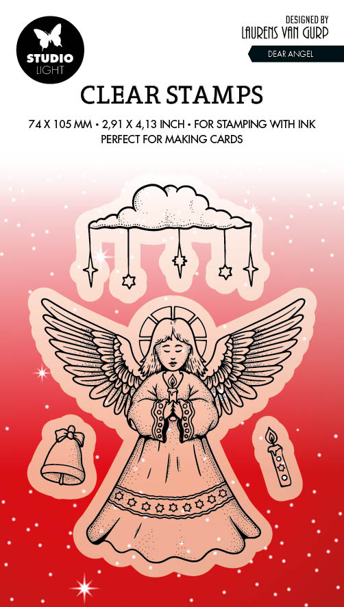 BL Clear Stamp Dear Angel By Laurens 89x64x3mm 4 PC nr.488-1