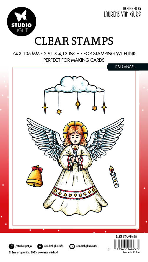 BL Clear Stamp Dear Angel By Laurens 89x64x3mm 4 PC nr.488-4