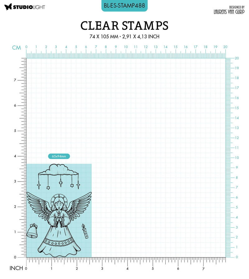 BL Clear Stamp Dear Angel By Laurens 89x64x3mm 4 PC nr.488-2