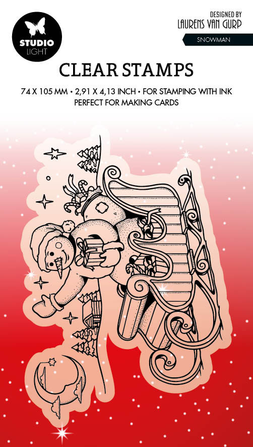 BL Clear Stamp Snowman By Laurens 89x64x3mm 1 PC nr.489-1