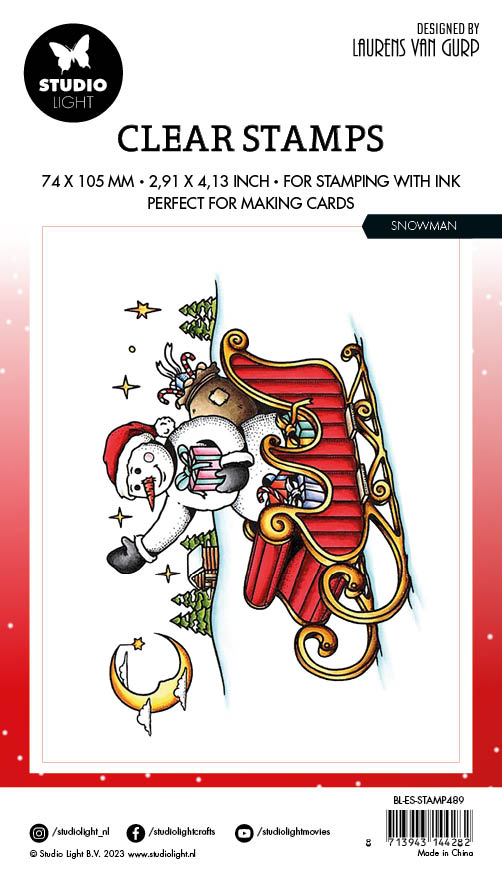 BL Clear Stamp Snowman By Laurens 89x64x3mm 1 PC nr.489-4