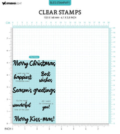 BL Clear Stamp Best Wishes By Laurens 131x90x3mm 7 PC nr.491-2