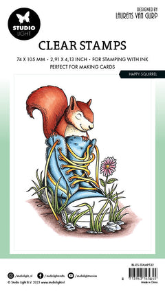 BL Clear Stamp Happy Squirrel By Laurens 89x64x3mm 1 PC nr.532-4