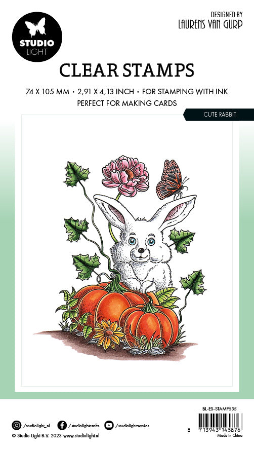 BL Clear Stamp Cute Rabbit By Laurens 89x64x3mm 1 PC nr.535-4