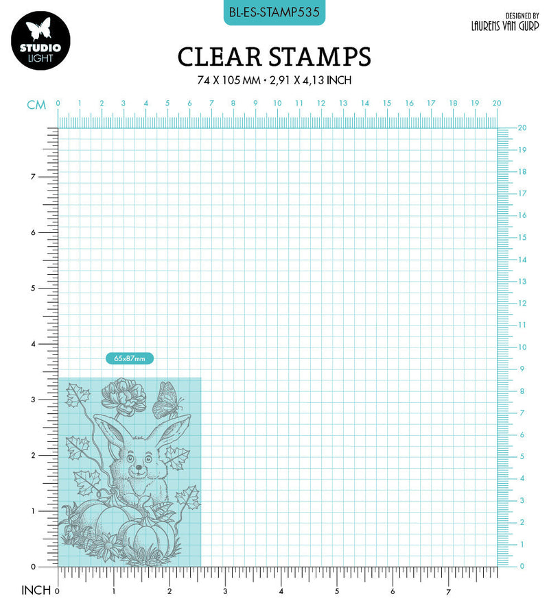 BL Clear Stamp Cute Rabbit By Laurens 89x64x3mm 1 PC nr.535-2
