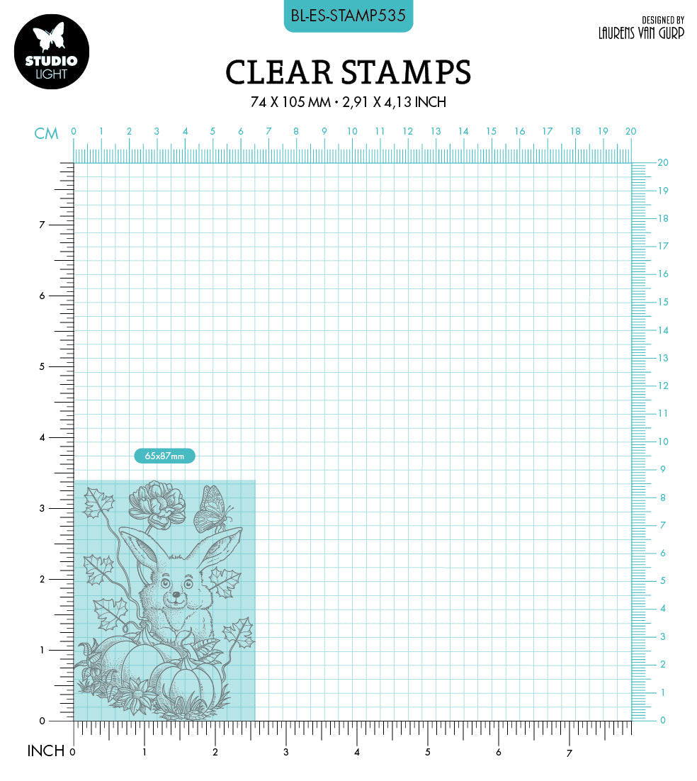 BL Clear Stamp Cute Rabbit By Laurens 89x64x3mm 1 PC nr.535-2
