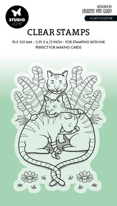 Sello transparente BL A Cats-Together por Laurens 89x64x3mm 1 ud. n.º 565-1