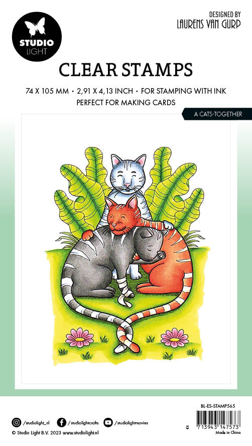 Sello transparente BL A Cats-Together por Laurens 89x64x3mm 1 ud. n.º 565-4