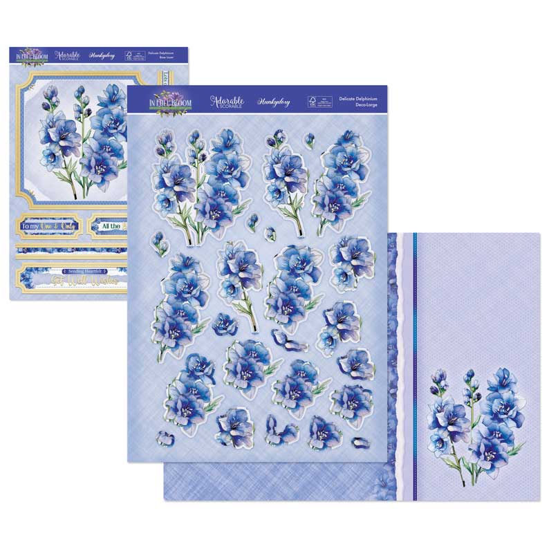 In Full Bloom Deco-Large Set - Delicate Delphinium-1