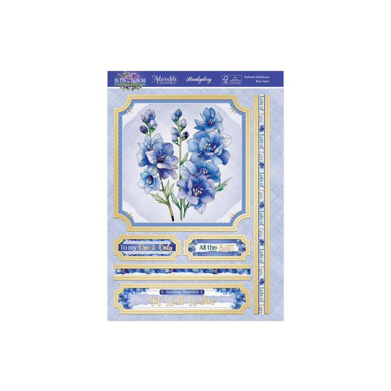 In Full Bloom Deco-Large Set - Delicate Delphinium-2