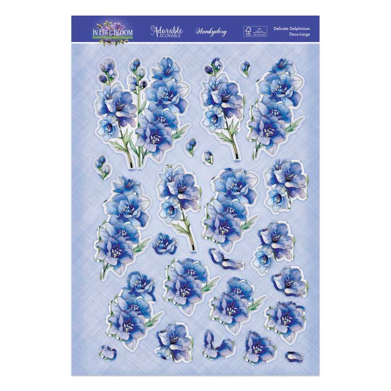 In Full Bloom Deco-Large Set - Delicate Delphinium-3
