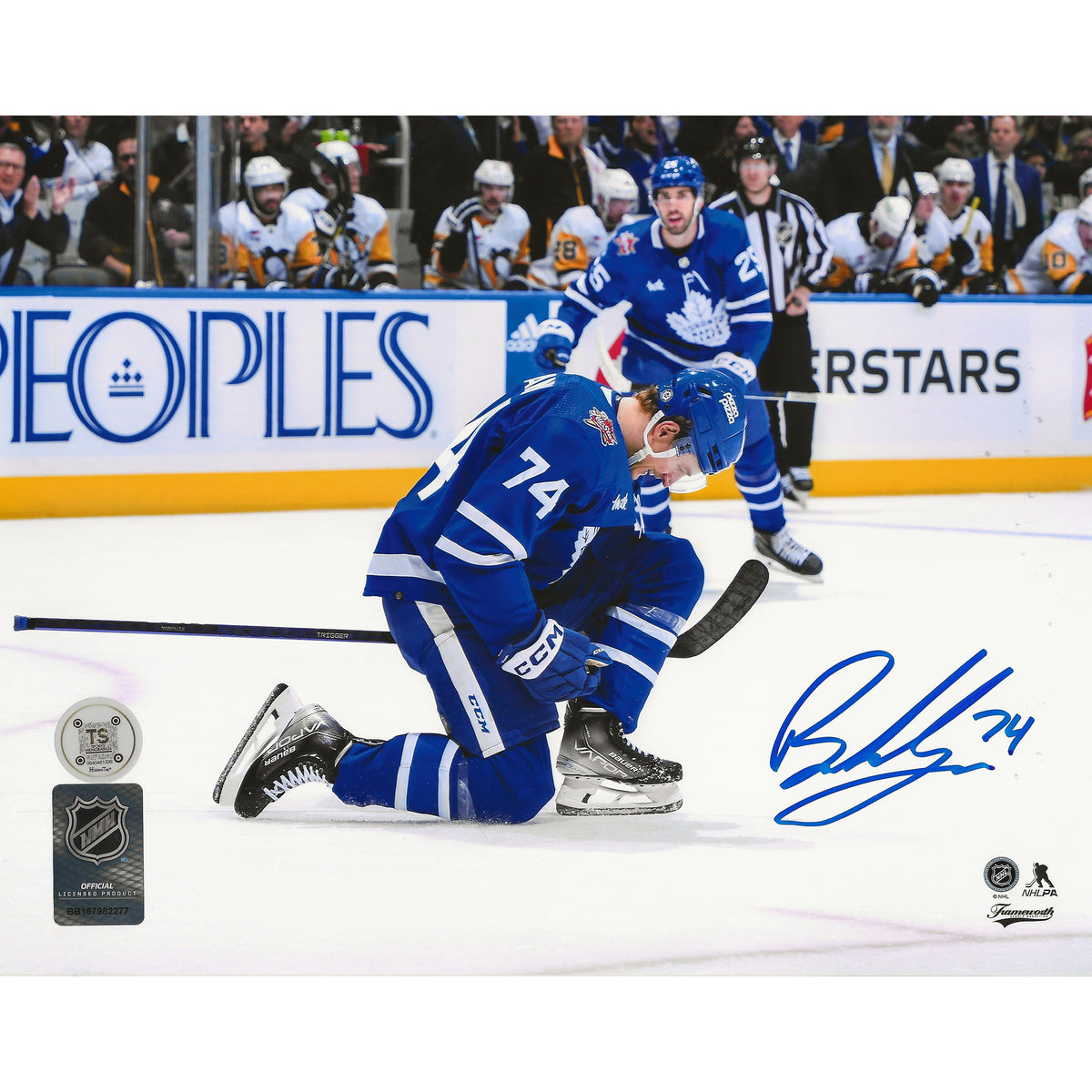 Bobby McMann Autographed Toronto Maple Leafs 1st NHL Goal 8x10 Photo-1