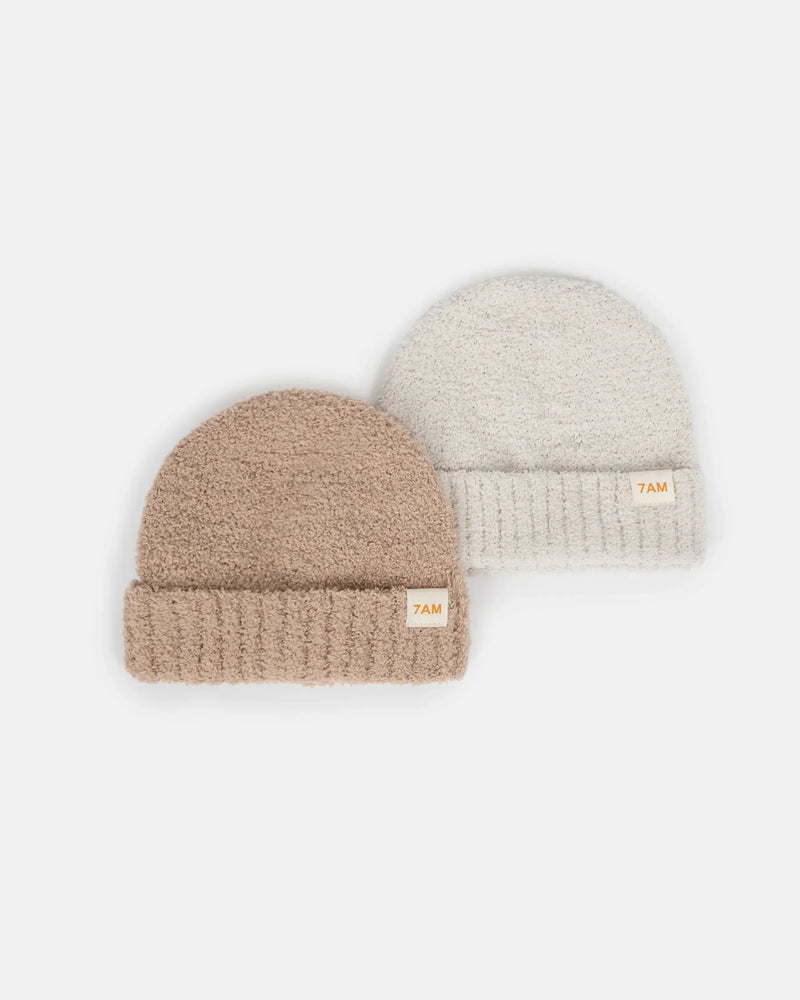 Beanies 2-Pack | Pecan & Ecru | 7AM-1