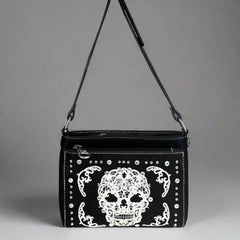 BOL Cross Body Sugar Skull Faux Leather Handbag-4