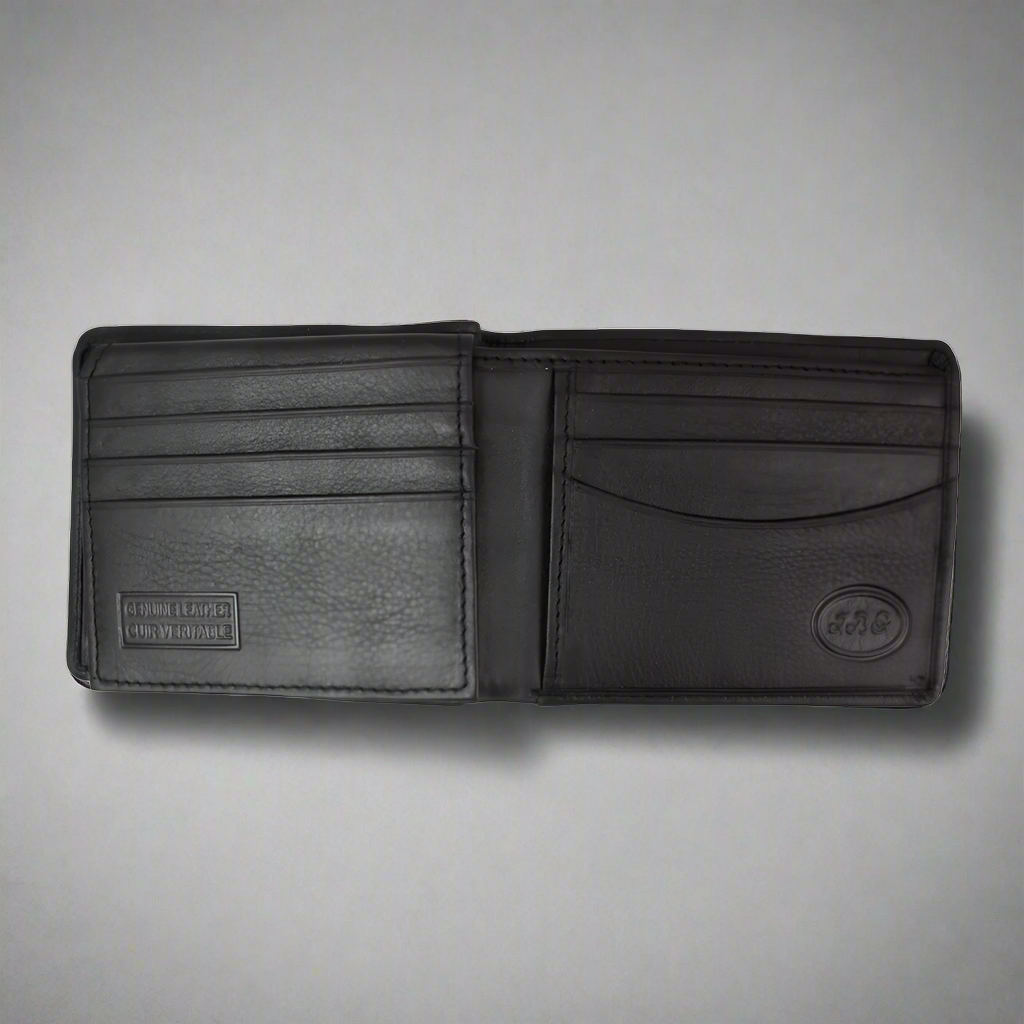 BOL Men's Billfold Flip Up Leather Wallet-2