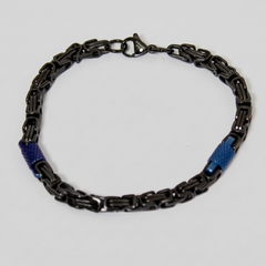 Men's Two-Tone Byzantine Chain Link Bracelet | Stainless Steel-2