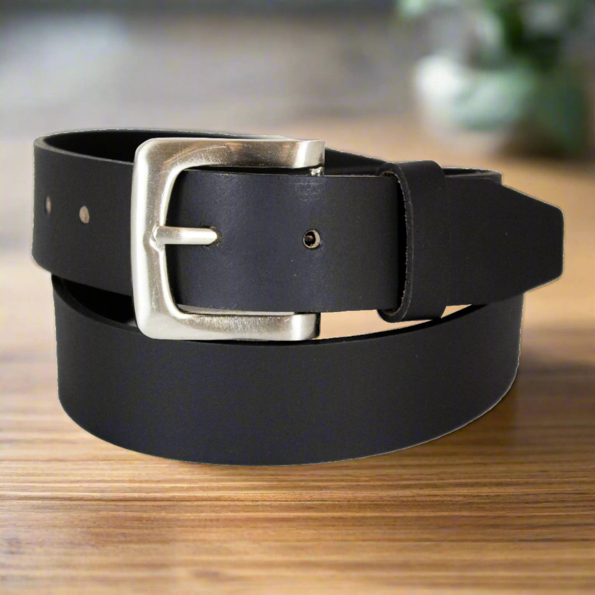 BOL Men's Removable Buckle Smooth Leather Belt-1