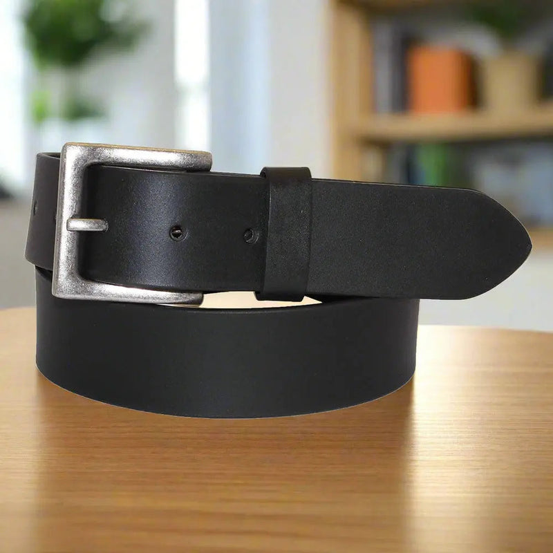 BOL Men's Removable Buckle Solid Leather Belt-1