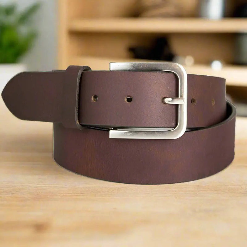 BOL Men's Removable Buckle Solid Leather Belt-1