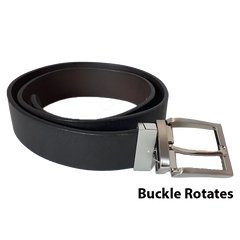 BOL Men's Reversible Solid Leather Belt-3
