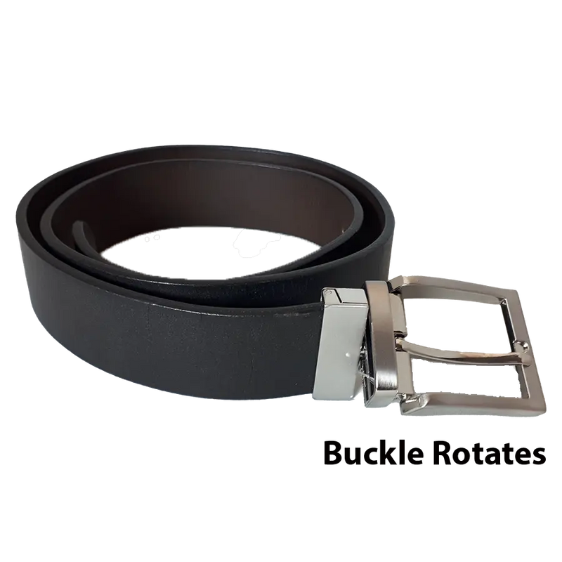 BOL Men's Reversible Solid Leather Belt-3